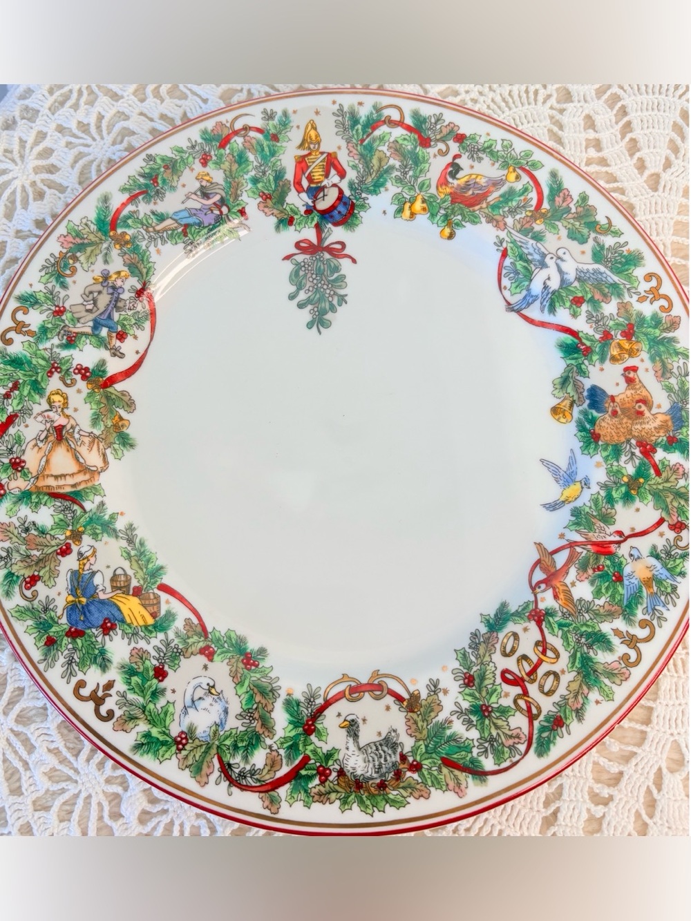 (2) Vintage 1993 Days of Christmas Macy's Royal Gallery Christmas Dinner Plates